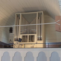 Lappträsk kyrkas orgel,
Kangasala, 1971. Foto: Tuomo Viherjuuri