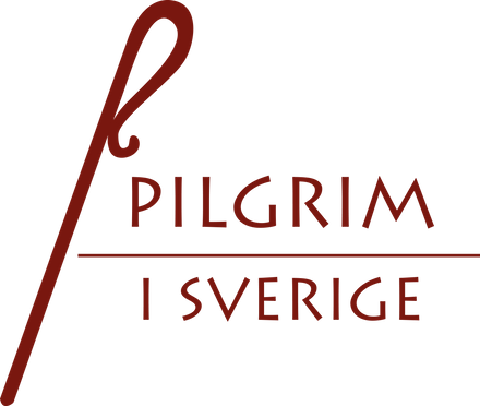 Pilgrimstav och text pilgrim i Sverige