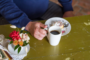 Kaffekopp på bord