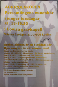 Agricolakören hösten 2022