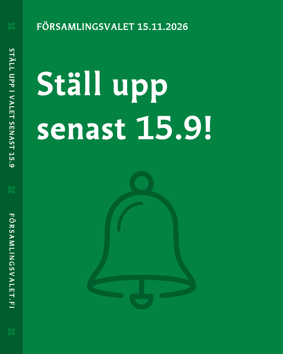 Ställ upp senast 15.9